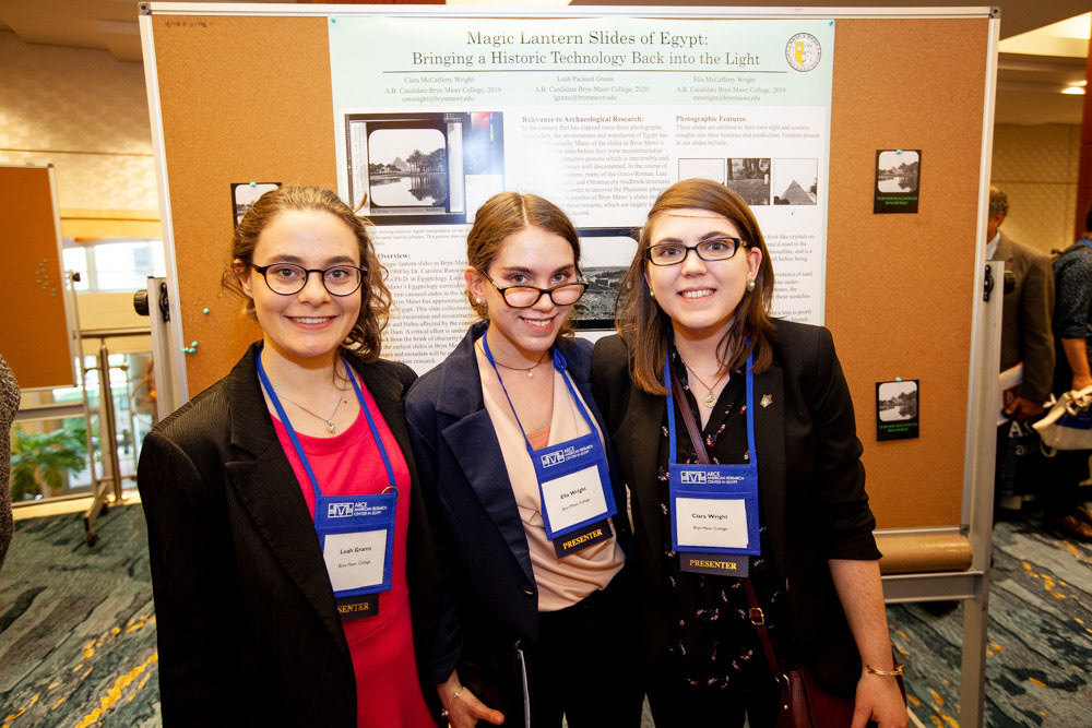 Clara Wright, Ella Wright, and Leah Grams of Bryn Mawr College at the 2019 Annual Meeting